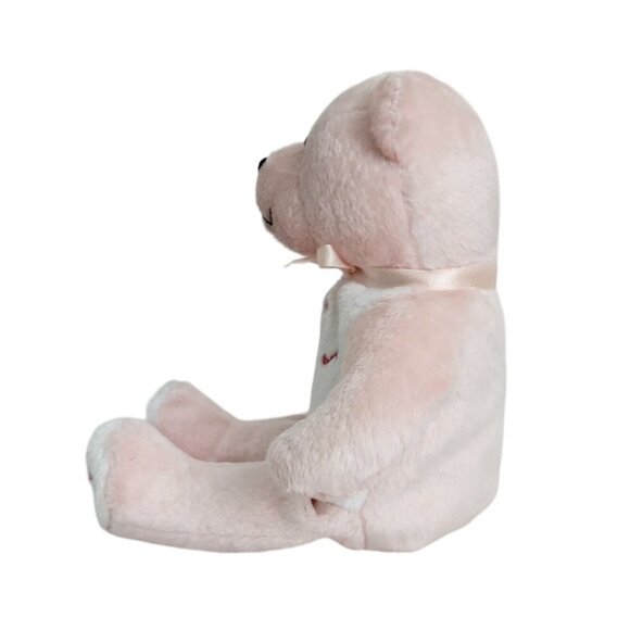 Beary Thoughtful Pink Beanie Dance Teddy Bear 9" Plush Stuffed Animal Embroidery - Picture 3 of 11
